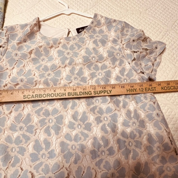 Dee Elle | Blue and Cream Lace Dress - Picture 8 of 10